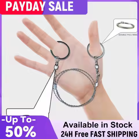 Portable Hand String Rope Saw Survival Wire Saw Camping Saw Rope Cable Cutting String for Camping Hi