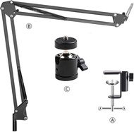 Desktop Cantilever Stand Webcam Stand Webcam Clip Mount Hanging Scissor Tripod Bracket Camera Arm fo