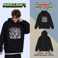 Christmas Hoodie Available In Sizes M-3XL Minecraft And Designs. Soft And Comfortable Fabric Made Of