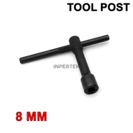 Kunci Tool Post M8 Wrench Pembuka M 8 Baut Tools Holder Lubang Kotak Bolt
