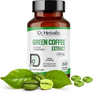 Dr. Herbalist Green Coffee Extract 450mg – 60 Vegan Capsules | 10:1 (4,500mg Raw Eq) | Caffeine-Free