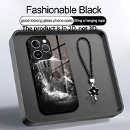 Matte Poker A Pattern Tempered Glass Phone Case Suitable for iphone 17pro max IP16 IP15 IP14 IP13 IP