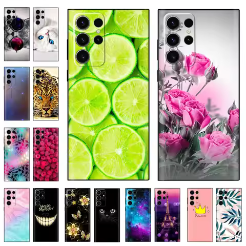 For Samsung Galaxy S23 Ultra Plus 5G Case Soft Silicone Bumper Phone Back Cover For Samsung S23+ S23