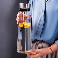 1500ml Stainless Steel Lid Glass Pitcher Refrigerator Bottle