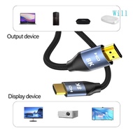 Will 8K HDTV Cable Braided HDTV to HDTV 2 1 Cord Supports 8K 60Hz 4K 240Hz 144Hz