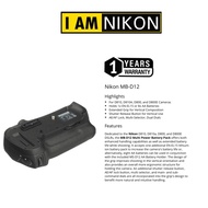 Nikon MB-D12 battery grip multi power battery pack for Nikon D800 D800E D810 D810A