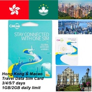 CMLink Travel Data Card Hong Kong & Macao Internet Data 5G Online SIM Card HK card 港澳卡