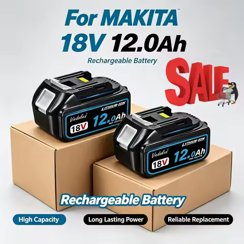 100% Original for Makita 18V Battery, Rechargeable Lithium Battery for Makita 18V DTW700 DGA700 DDF4