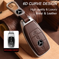 Mercedes Benz A C E S AMG CLA GLK GLC C200 B200 W205 Remote Leather Car Key Case Cover