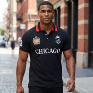 New Product Sports Casual Pure Cotton Embroidered Large Size Short-Sleeved polo Shirt Male Chicago L