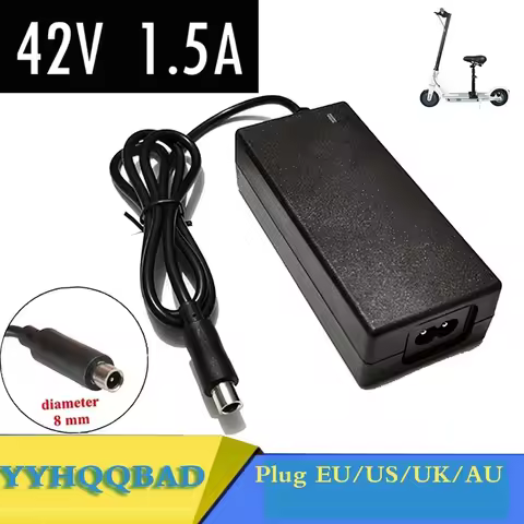 42V 1.5A charger Battery Charger Power Supply Adapters For 36v li-ion battery pack wiht RCA8MM Conne