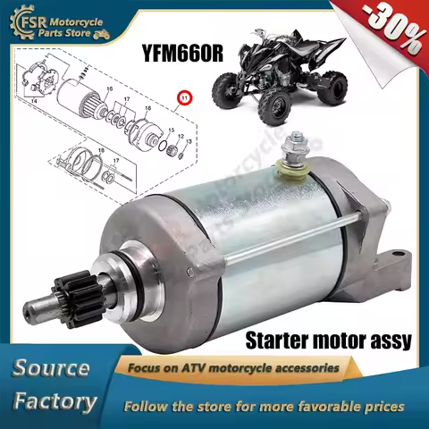 STARTER MOTOR ASSY,FOR YAMAHA GRIZZLY RHINO KODIAK WOLVERINE 400 450 600 660,P/N:3TB-81800-00-00 3SX