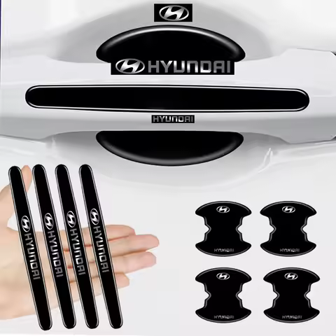 Car Door Collision Sticker Handle Decoration For Hyundai Creta Matrix Bayon Venue Veloster Tucson Ko