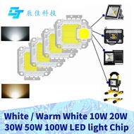 White / Warm White 10W 20W 30W 50W 100W LED light Chip DC 12V 36V COB Integrated LED lamp Chip DIY F