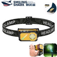 SMILING SHARK LED Mini Headlight Induction Small Head Lamp 6Mode Hat Lamp Type-c Rechargeable Waterp