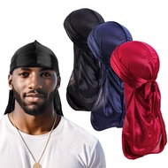 Men Women Silk Long-Tailed Headscarf Hat Pirate Hat Durag