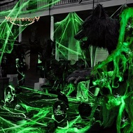 Luminous Spider Web Luminous Fake Spider White Stretch Spider Web Halloween Indoor Horror Decoration