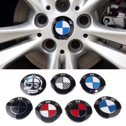 4Pcs 56/60/65mm Car Emblem Wheel Center Hub Sticker Rim Badge Decals Accessories For BMW Alpina X1 X