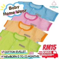 [CocoMellow] Newborn Baby Clothing Eyelet Set | Baju Baby Newborn Berlubang | 0-12 Months | Lubang Eyelet Set
