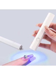 1入便攜式沙龍快速乾燥USB指甲乾燥機，家用光療工具專業UV LED指甲燈迷你手電筒筆
