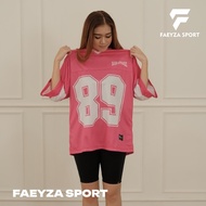 Boxy Fit Pink Streetwear Jersey 89 Retro Oversize Jersey/ NFL Vintage Music Korean Jersey