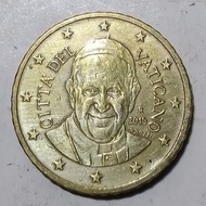 Uang Koin Negara Vatikan/Vatican 50 Cent Euro Tahun Edar 2014-2016