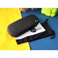 2is Bx07AmD Glasses Case Brand Two-Eye Colorful Oval Hard Matte Black