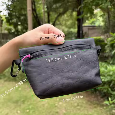 26.8g XPAC Lightweight Waterproof EDC Pouch For Outdoor Hiking Camping with Zipper Passport Storage 
