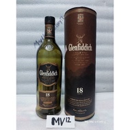 Used Bottles Of miras Glenfiddich 18 Years Old 1 Liter+Box