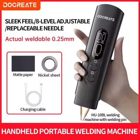 Docreate HU-10BL Portable Handheld Spot Welder 18650 Battery DIY Welding Machine For 0.25mm Nickel S