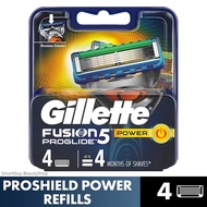 GILLETTE FUSION PROGLIDE 5 POWER 4 REFILLS Shaving Blade Set Special Accessories 4 Pieces No Handle