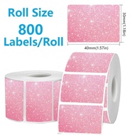 Holographic Laser Silver Heat Sticker DIY Decorative Craft Festival Card Seal Sign For Phomemo PM-24