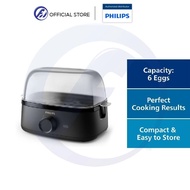 PHILIPS Electric Egg Cooker 3000 Series HD9137/91, 400W, Poached, Soft, Medium, Hard Boil, 6 Eggs Ca