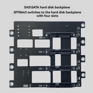 TECHCHIP-SAS/ SATA Hard Disk Backplane SFF8643 to 4-Bay Hard Drive Backplane for Nas Storage Server