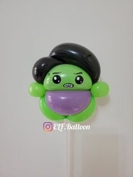 Hulk 變形俠醫 綠巨人 Marvel氣球公仔 @ELF.Balloon 扭氣球 小朋友 幼稚園 生日禮物