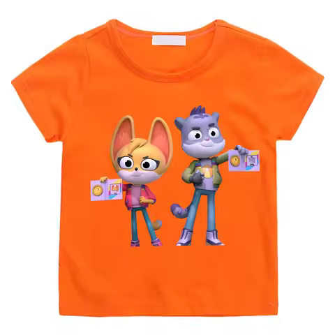 The Creature Cases style Cartoon Print T-shirts High Quality 100% Cotton Tee-shirt Round Neck Cartoo