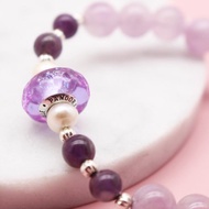 Pandora潘多拉 x 薰衣草紫水晶 14K包金手鍊 | GIA天然水晶