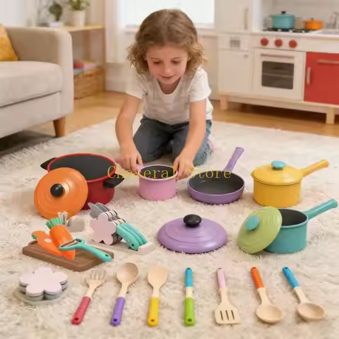 ABS Plastic Kids Kitchen Playset Including Realistic Cooking Utensils For Imaginative Play And Learn