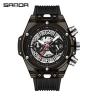 Sanda Transparent Case Kuarza Jam Tangan Pelajar Bergaya Jam Tangan Fesyen Kalis Air Jam Tangan Lela