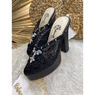 Alena Black Shoes 12cm