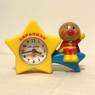 日本正版JA共濟 絕版非賣品 麵包超人ANPANMAN 桌上 立體時鐘玩具 星星造型 公仔鬧鐘收藏品