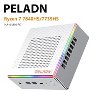 PELADN HA-4 Mini PC AMD Ryzen 7 7840HS/7735HS Win11 Pro DDR5 4800Mhz M2 NVME PCIe4 SSD 4K HD BT5.2 D