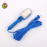 NBBY Portable 7W 30LED Workshop Flashlight 220V Garage Work Light Repair Inspection Lamp 10M Power C
