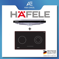 HAFELE H422.9.3 90CM SEMI INTEGRATED SLIMLINE HOOD WITH TOUCH CONTROL + HAFELE 536.08.897 75CM 2 ZONE HYBRID INDUCTION AND CERAMIC BUILT-IN HOB
