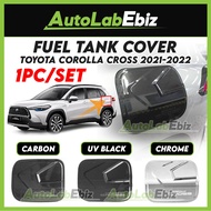 Toyota COROLLA CROSS 2021-2022 Fuel Tank Cover Gas Cap Accessories Bodykit Spoiler Skirt CHROME CARBON UV BLACK