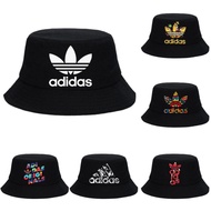 HITAM Black Adidas Distro Bucket Hat Premium Drill Material / Adidas Distro Hat / Adidas Distro Buck