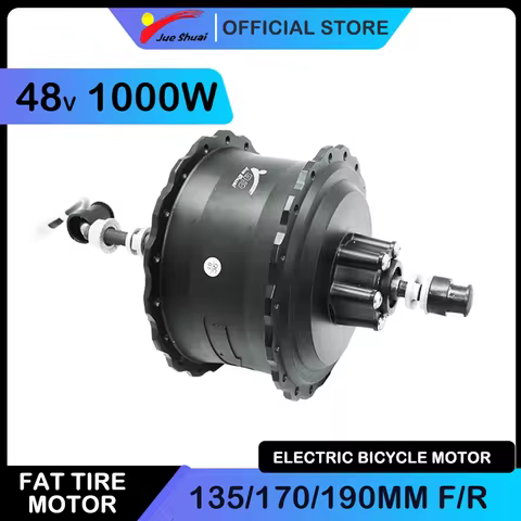 Fat Tire Bike Motor 48V 1000W Hub Motor Ebike Motor with 80mm Wide Bike Rim Rear Brushlees Gear Moto