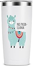 MASGALACC Llama Gifts for Women 20oz Coffee Tumbler Drink Cup - Very Funny Tumbler with lid and Stra