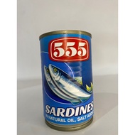 555 sardines in natural oil, salt added 155grams