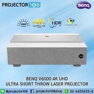 BENQ V6000 Ultra Short Throw True 4K UHD Laser Projection TV 3000 ANSI lumens, Excellent Colors 98% DCI-P3, Up to 120inches screen size, 5W x 2 TreVolo Speakers, eARC, 3D, (3 Years Warranty)